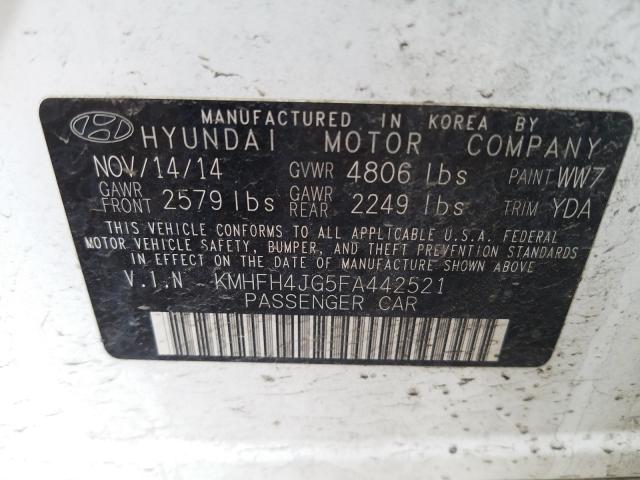 Photo 9 VIN: KMHFH4JG5FA442521 - HYUNDAI AZERA LIMI 