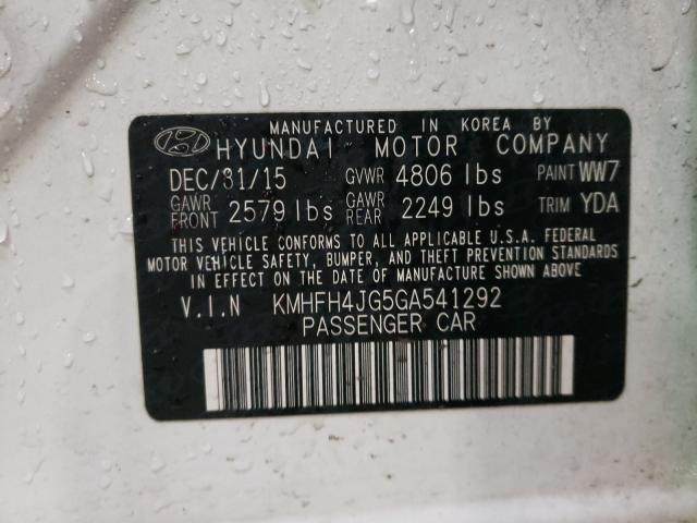 Photo 9 VIN: KMHFH4JG5GA541292 - HYUNDAI AZERA LIMI 