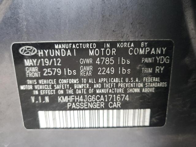 Photo 12 VIN: KMHFH4JG6CA171674 - HYUNDAI AZERA 