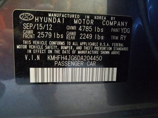 Photo 9 VIN: KMHFH4JG6DA204450 - HYUNDAI AZERA GLS 