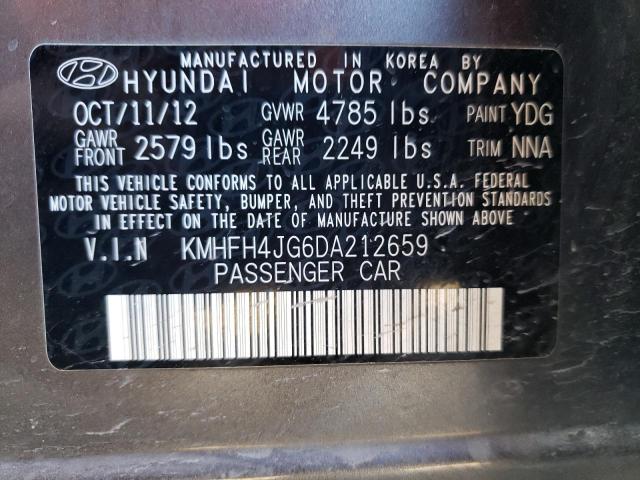 Photo 9 VIN: KMHFH4JG6DA212659 - HYUNDAI AZERA GLS 