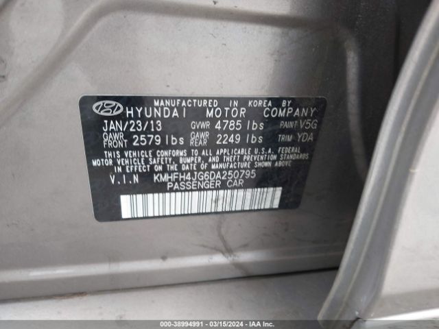 Photo 8 VIN: KMHFH4JG6DA250795 - HYUNDAI AZERA 