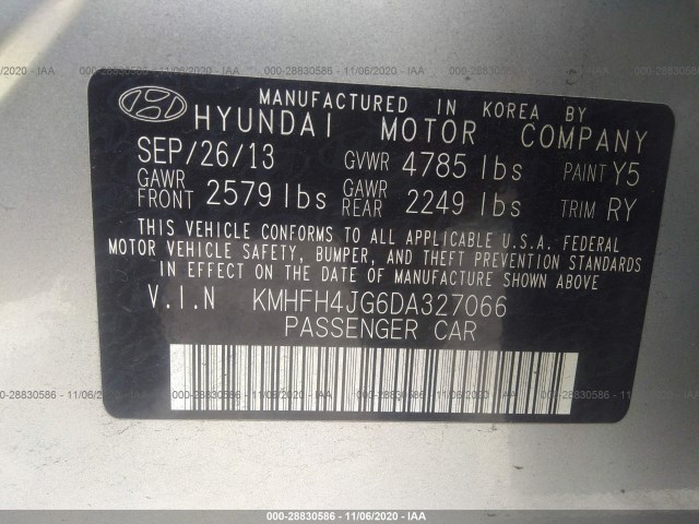 Photo 8 VIN: KMHFH4JG6DA327066 - HYUNDAI AZERA 