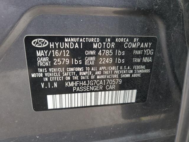 Photo 12 VIN: KMHFH4JG7CA170579 - HYUNDAI AZERA 