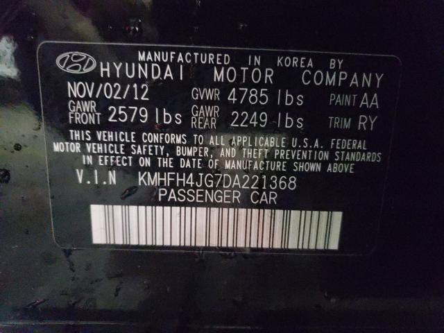 Photo 9 VIN: KMHFH4JG7DA221368 - HYUNDAI AZERA GLS 