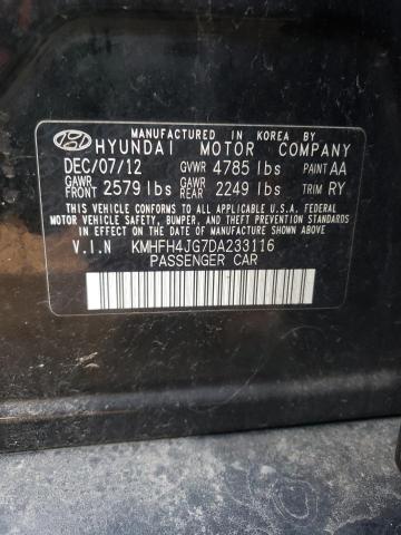 Photo 9 VIN: KMHFH4JG7DA233116 - HYUNDAI AZERA GLS 