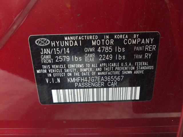 Photo 9 VIN: KMHFH4JG7EA365567 - HYUNDAI AZERA GLS 