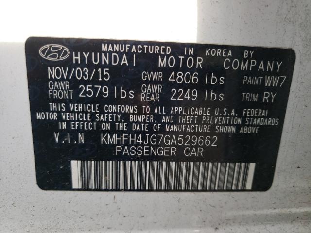 Photo 9 VIN: KMHFH4JG7GA529662 - HYUNDAI AZERA LIMI 