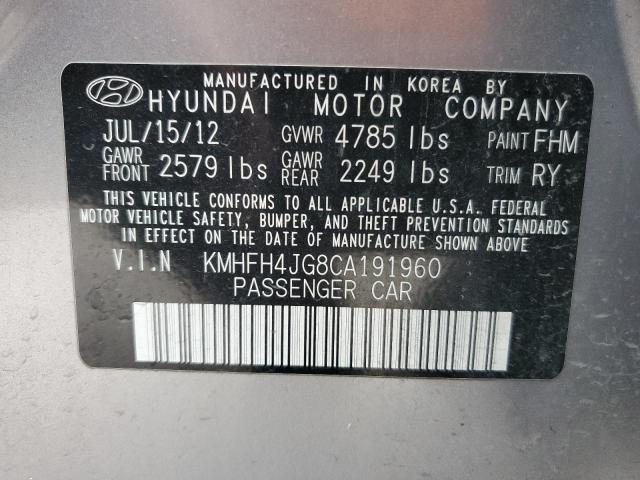 Photo 11 VIN: KMHFH4JG8CA191960 - HYUNDAI AZERA 