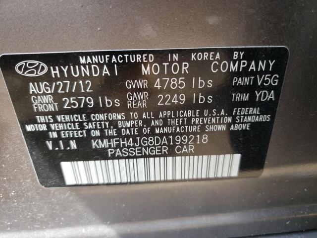 Photo 9 VIN: KMHFH4JG8DA199218 - HYUNDAI AZERA GLS 