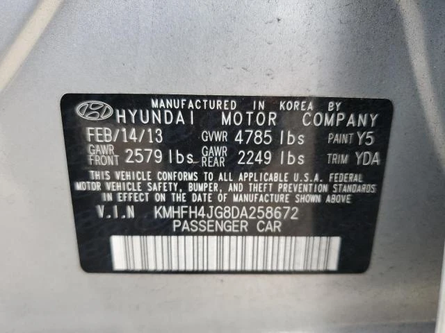 Photo 11 VIN: KMHFH4JG8DA258672 - HYUNDAI AZERA GLS 