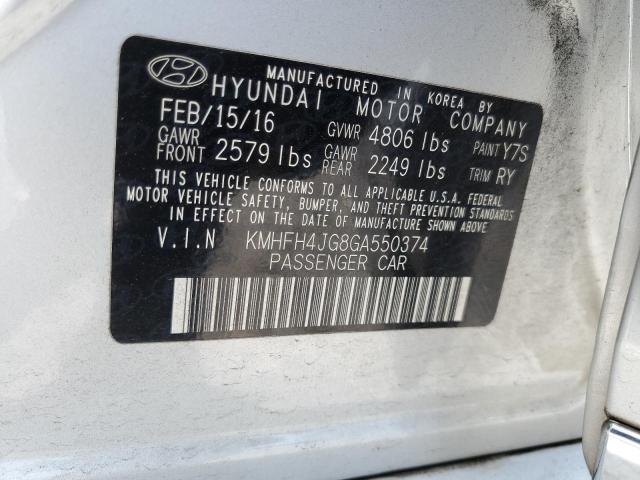 Photo 12 VIN: KMHFH4JG8GA550374 - HYUNDAI AZERA LIMI 