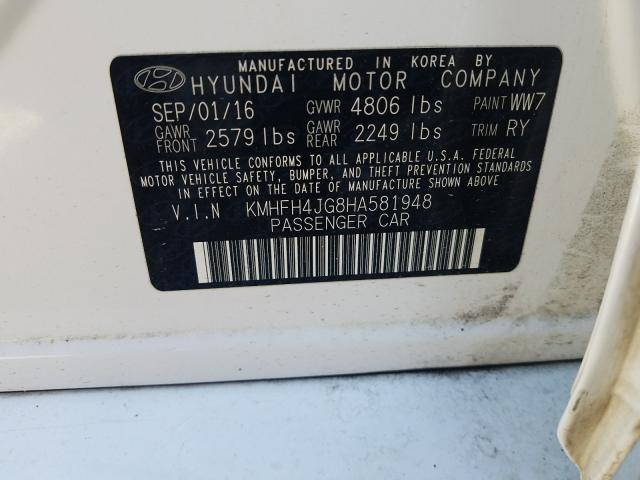 Photo 9 VIN: KMHFH4JG8HA581948 - HYUNDAI AZERA LIMI 