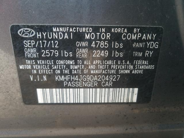 Photo 9 VIN: KMHFH4JG9DA204927 - HYUNDAI AZERA GLS 