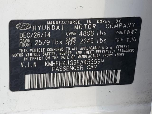 Photo 11 VIN: KMHFH4JG9FA453599 - HYUNDAI AZERA LIMI 