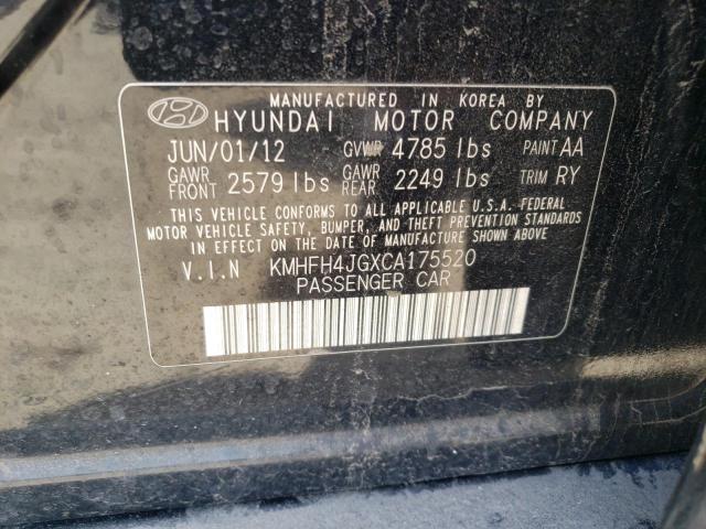 Photo 9 VIN: KMHFH4JGXCA175520 - HYUNDAI AZERA GLS 