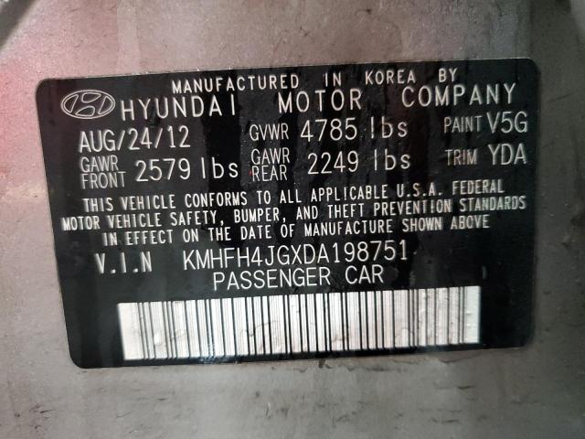 Photo 11 VIN: KMHFH4JGXDA198751 - HYUNDAI AZERA 