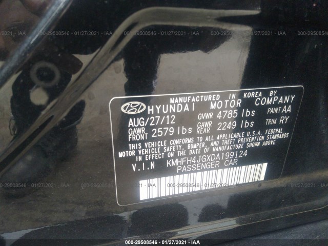 Photo 8 VIN: KMHFH4JGXDA199124 - HYUNDAI AZERA 