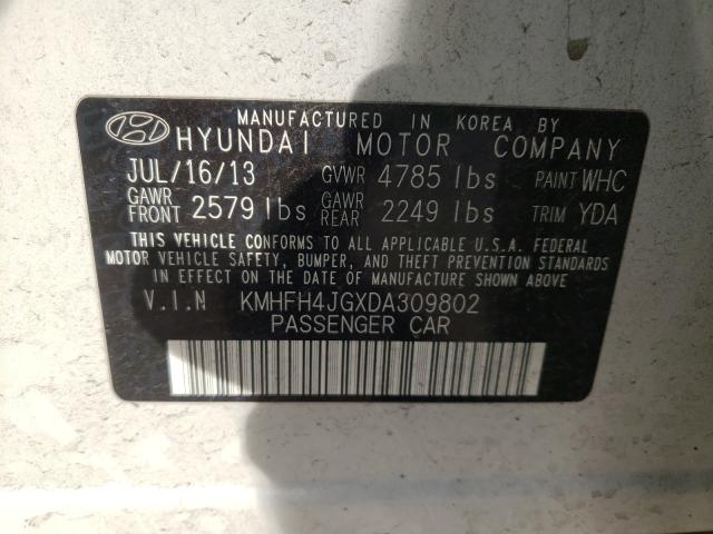 Photo 9 VIN: KMHFH4JGXDA309802 - HYUNDAI AZERA GLS 