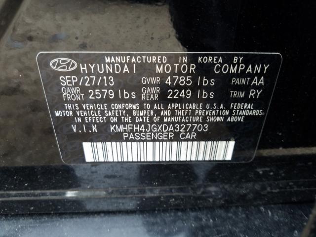 Photo 9 VIN: KMHFH4JGXDA327703 - HYUNDAI AZERA GLS 