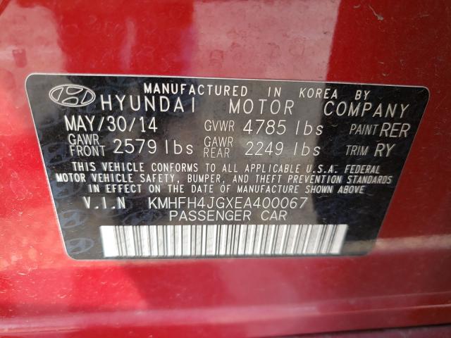 Photo 9 VIN: KMHFH4JGXEA400067 - HYUNDAI AZERA GLS 