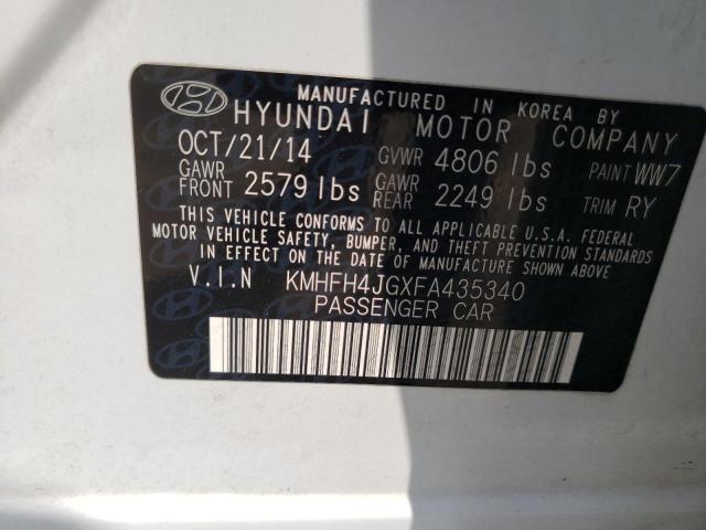 Photo 11 VIN: KMHFH4JGXFA435340 - HYUNDAI AZERA LIMI 