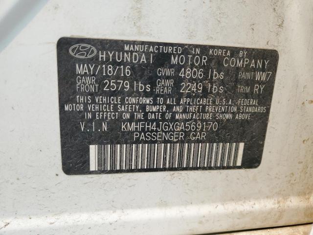 Photo 11 VIN: KMHFH4JGXGA569170 - HYUNDAI AZERA LIMI 