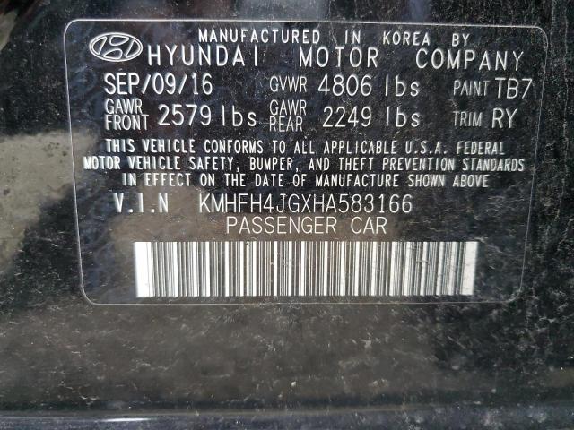 Photo 11 VIN: KMHFH4JGXHA583166 - HYUNDAI AZERA LIMI 