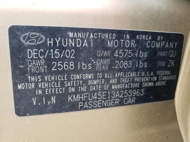 Photo 9 VIN: KMHFU45E13A253963 - HYUNDAI XG 350 