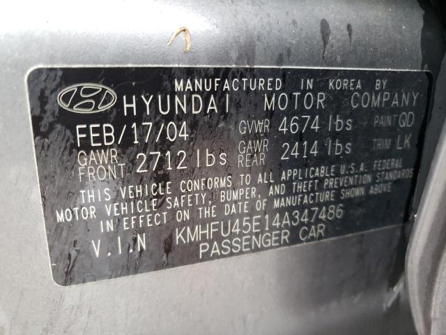 Photo 11 VIN: KMHFU45E14A347486 - HYUNDAI GRANDEUR 