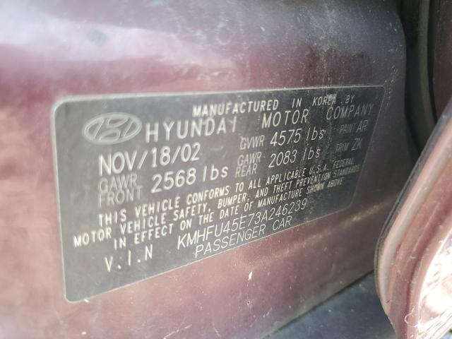 Photo 11 VIN: KMHFU45E73A246239 - HYUNDAI GRANDEUR 