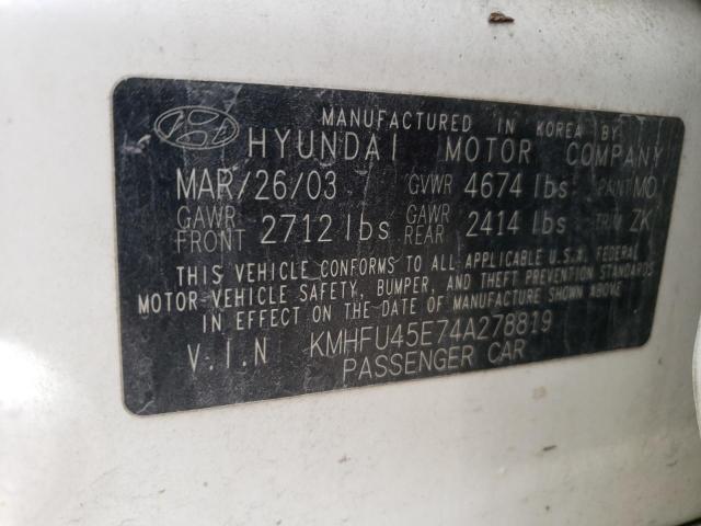 Photo 11 VIN: KMHFU45E74A278819 - HYUNDAI XG 350 