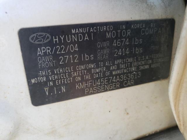 Photo 11 VIN: KMHFU45E74A363613 - HYUNDAI GRANDEUR 