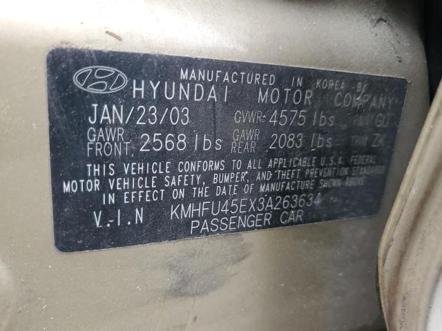 Photo 11 VIN: KMHFU45EX3A263634 - HYUNDAI GRANDEUR 