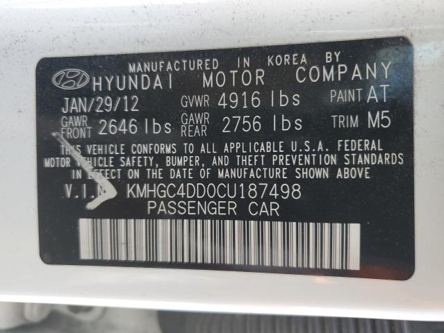 Photo 11 VIN: KMHGC4DD0CU187498 - HYUNDAI GENESIS 