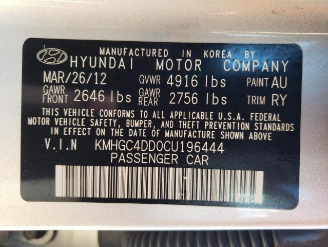 Photo 11 VIN: KMHGC4DD0CU196444 - HYUNDAI GENESIS 