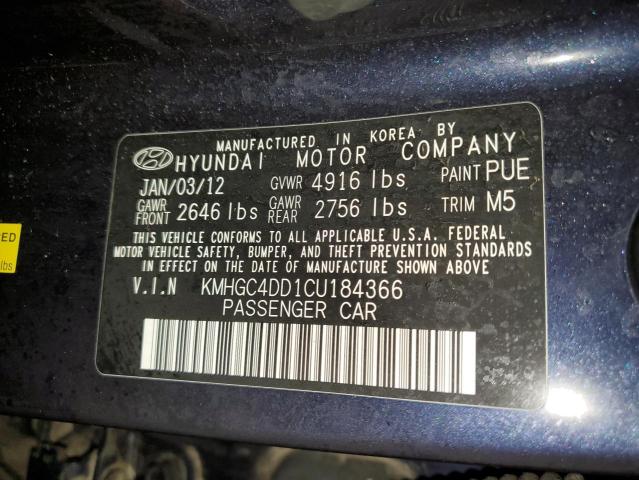 Photo 11 VIN: KMHGC4DD1CU184366 - HYUNDAI GENESIS 3. 