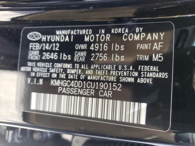 Photo 9 VIN: KMHGC4DD1CU190152 - HYUNDAI GENESIS 3. 