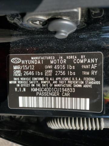 Photo 11 VIN: KMHGC4DD1CU194833 - HYUNDAI GENESIS 