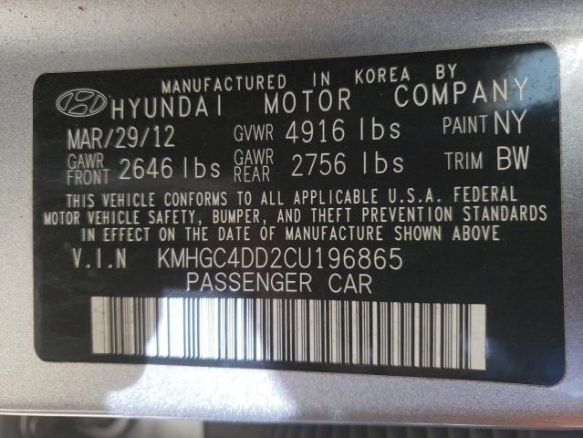 Photo 9 VIN: KMHGC4DD2CU196865 - HYUNDAI GENESIS 3. 