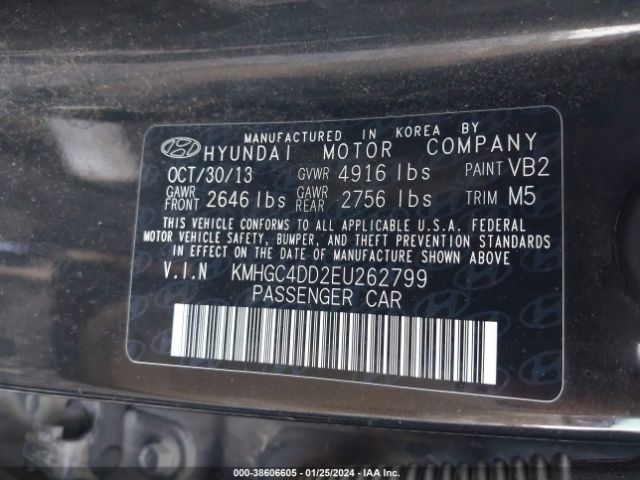 Photo 8 VIN: KMHGC4DD2EU262799 - HYUNDAI GENESIS 