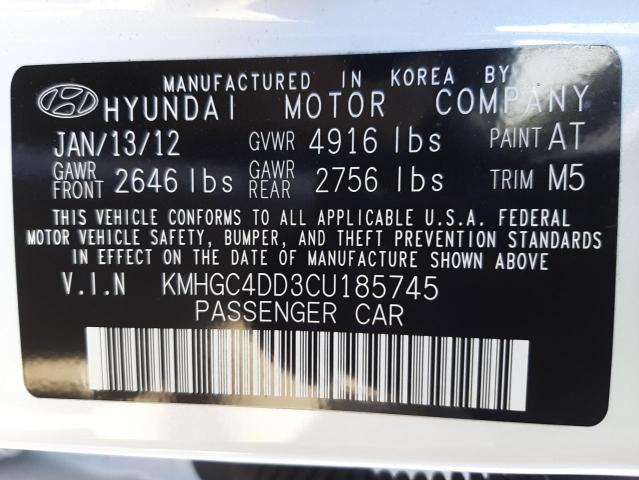 Photo 9 VIN: KMHGC4DD3CU185745 - HYUNDAI GENESIS 3. 