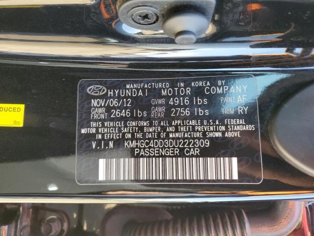 Photo 11 VIN: KMHGC4DD3DU222309 - HYUNDAI GENESIS 