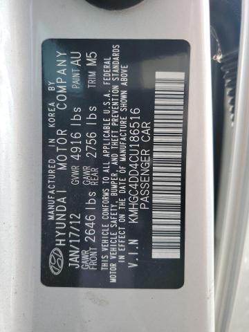 Photo 11 VIN: KMHGC4DD4CU186516 - HYUNDAI GENESIS 