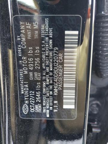 Photo 11 VIN: KMHGC4DD8DU220779 - HYUNDAI GENESIS 