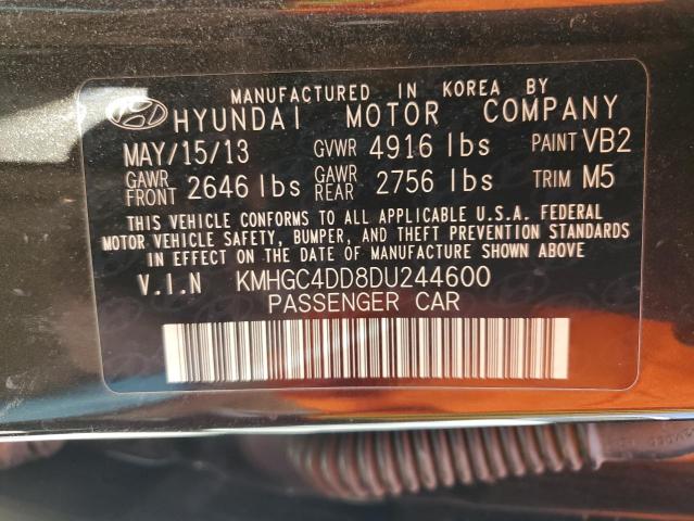 Photo 12 VIN: KMHGC4DD8DU244600 - HYUNDAI GENESIS 