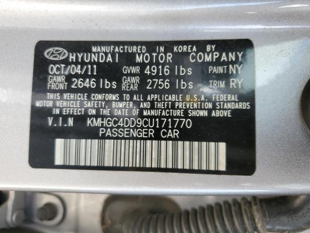 Photo 11 VIN: KMHGC4DD9CU171770 - HYUNDAI GENESIS 