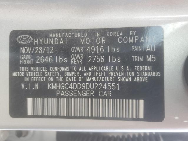 Photo 11 VIN: KMHGC4DD9DU224551 - HYUNDAI GENESIS 