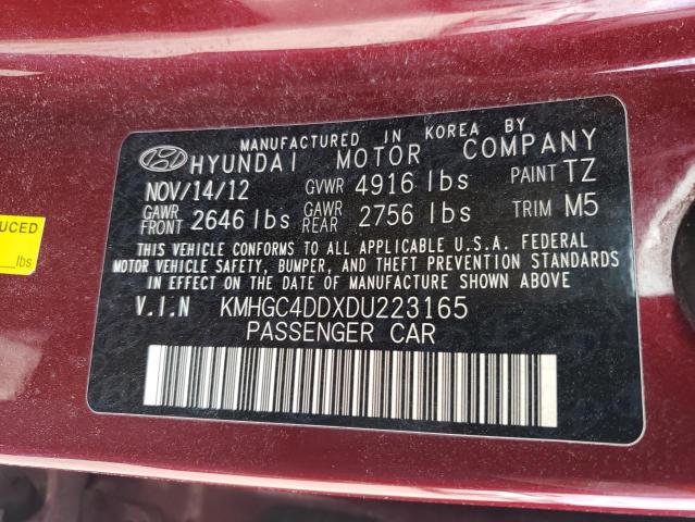 Photo 12 VIN: KMHGC4DDXDU223165 - HYUNDAI GENESIS 3. 