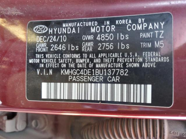 Photo 11 VIN: KMHGC4DE1BU137782 - HYUNDAI GENESIS 